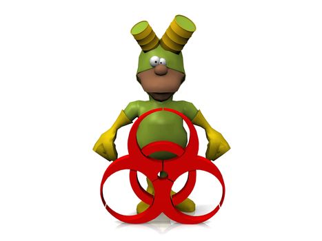 biohazard on a white background
