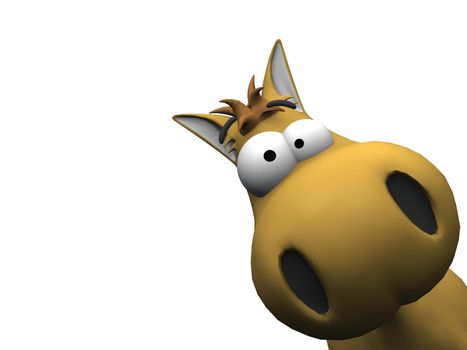 horse on a white background

