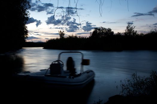 Sunset on the Okavango Delta