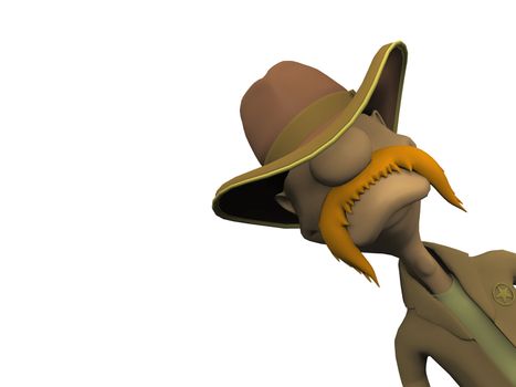 cowboy on a white background
