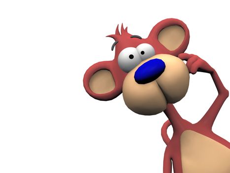 monkey on a white background
