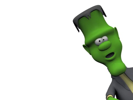 frankenstein on a white background
