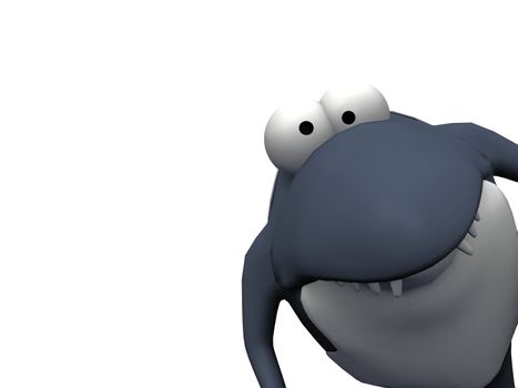 shark on a white background
