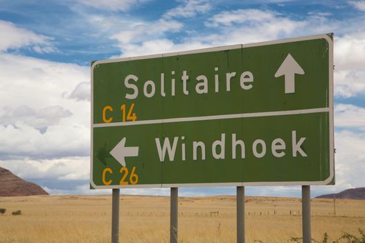Windhoek and solitaire directions in Namibia