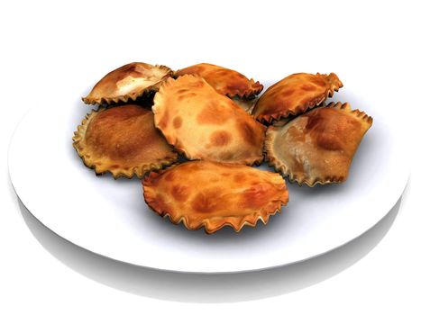 samsa in a white plate
