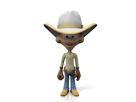 cowboy on a white background
