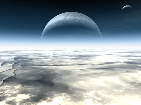 in the atmosphere of an alien  planet