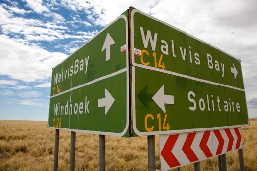 Windhoek and solitaire directions in Namibia