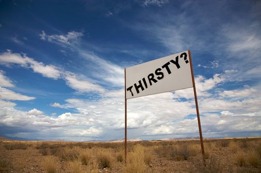 Thirsty signboard