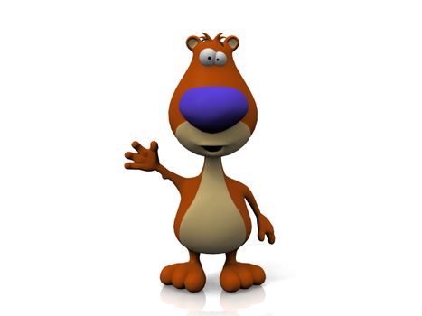 bear on a white background
