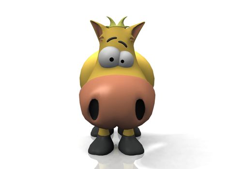 cow on a white background
