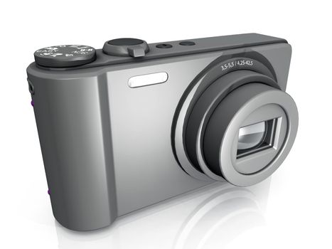 compact  camera on a white background