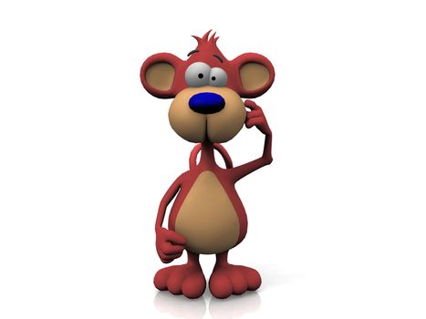 monkey on a white background
