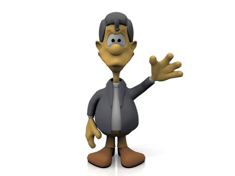 man on a white background
