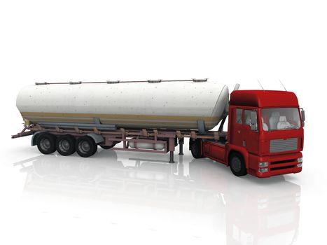 tanker truck on a white background