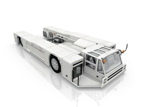 airplane truck on white background