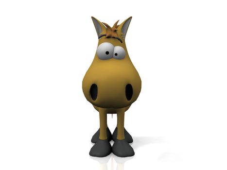 horse on a white background
