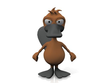 platypus on a white background
