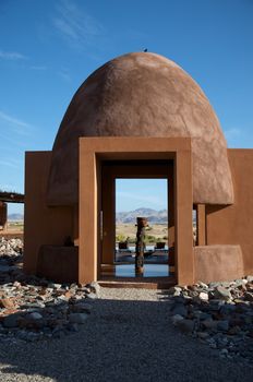 Entrance of a luxury lodge in Namibia