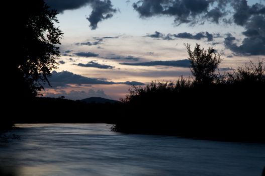 Sunset on the Okavango Delta