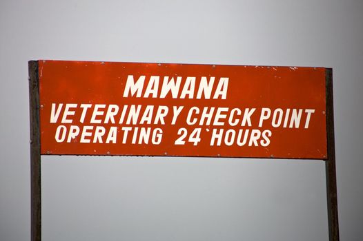 Veterinary check point in Moremi Nature Reserve