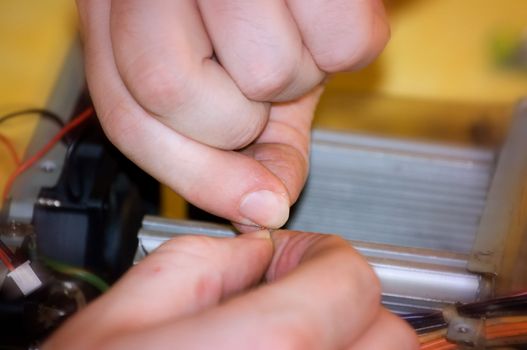 Computer repairing close up photo