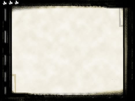 Computer designed grunge border and aged paper background