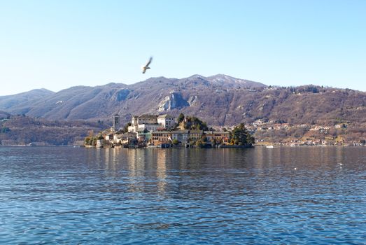 Lake of orta island of San Giulio - Italy