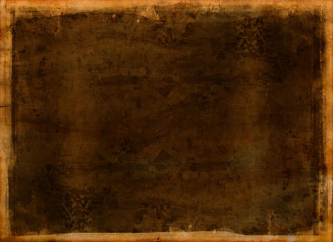 Computer designed grunge border and aged textured background