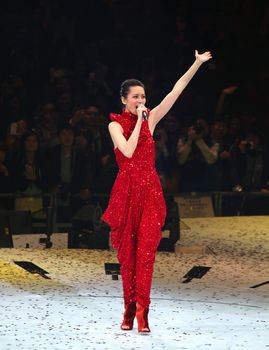 Feb.26 in Hung Hom Gymnasium, Hongkong, Gigi leung, a famous Asian pop music star, held her concert in 2011