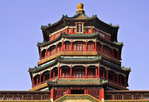 A photo of the Pavilion of the Fragrance of Buddha, Beijing, Summer palace