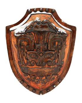 An ancient Chinese shield, used to be equipped by the senior warriors