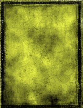 Computer designed grunge border and aged textured background