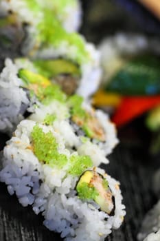 healthy very popular Japanese food sushi california roll