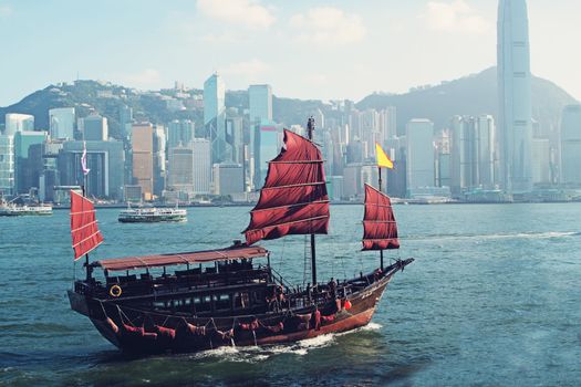 Junk boat in Hong Kong 