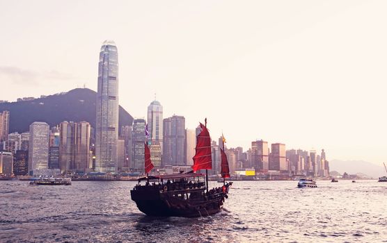 Junk boat in Hong Kong 