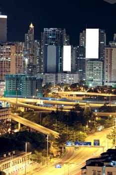Hong Kong downtown at night 
