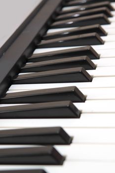 piano keyboard close up