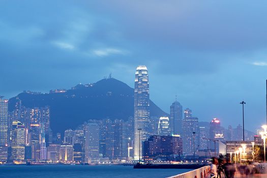 sunset in hongkong Waterfront Promenade