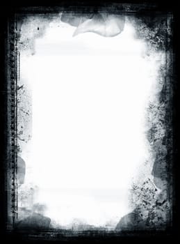 Computer designed black grunge frame  with space for your image or text