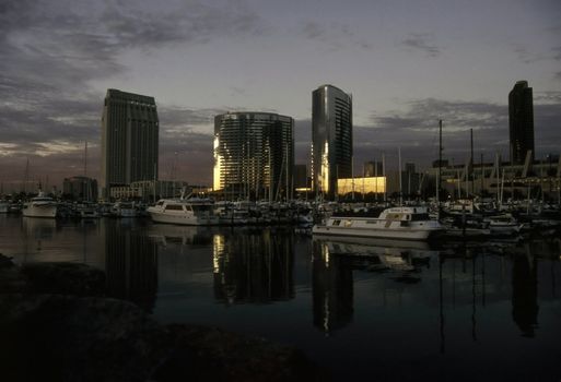 San Diego at dusk