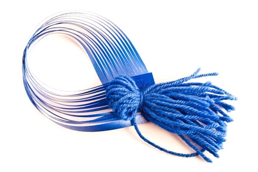 Bow on white background with copy space