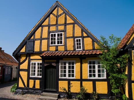 Traditional old classic style Danish house faaborg Denmark