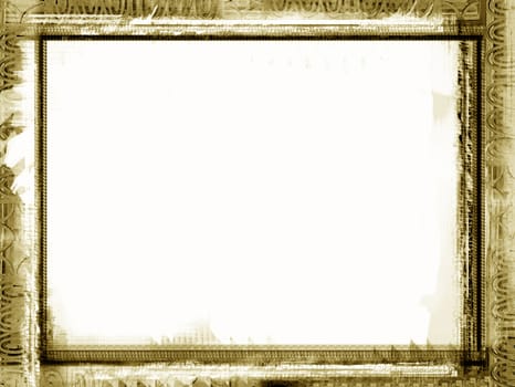 Computer designed highly detailed grunge textured border  with space for your text or image