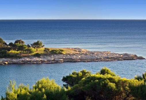 Mediteranean coast in Croatia , soft focus photo