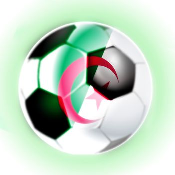 illustration of black and white algeria soccer football ball