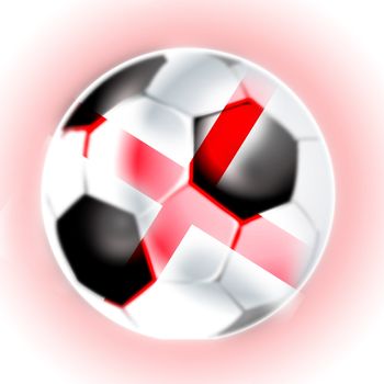 illustration of the black and white england football soccer ball