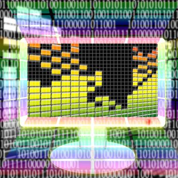 illustration of the equalizer binary code and monitor