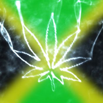 illustratian of the abstract smoking marijuana