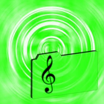 illustration of the green folder with musical sign